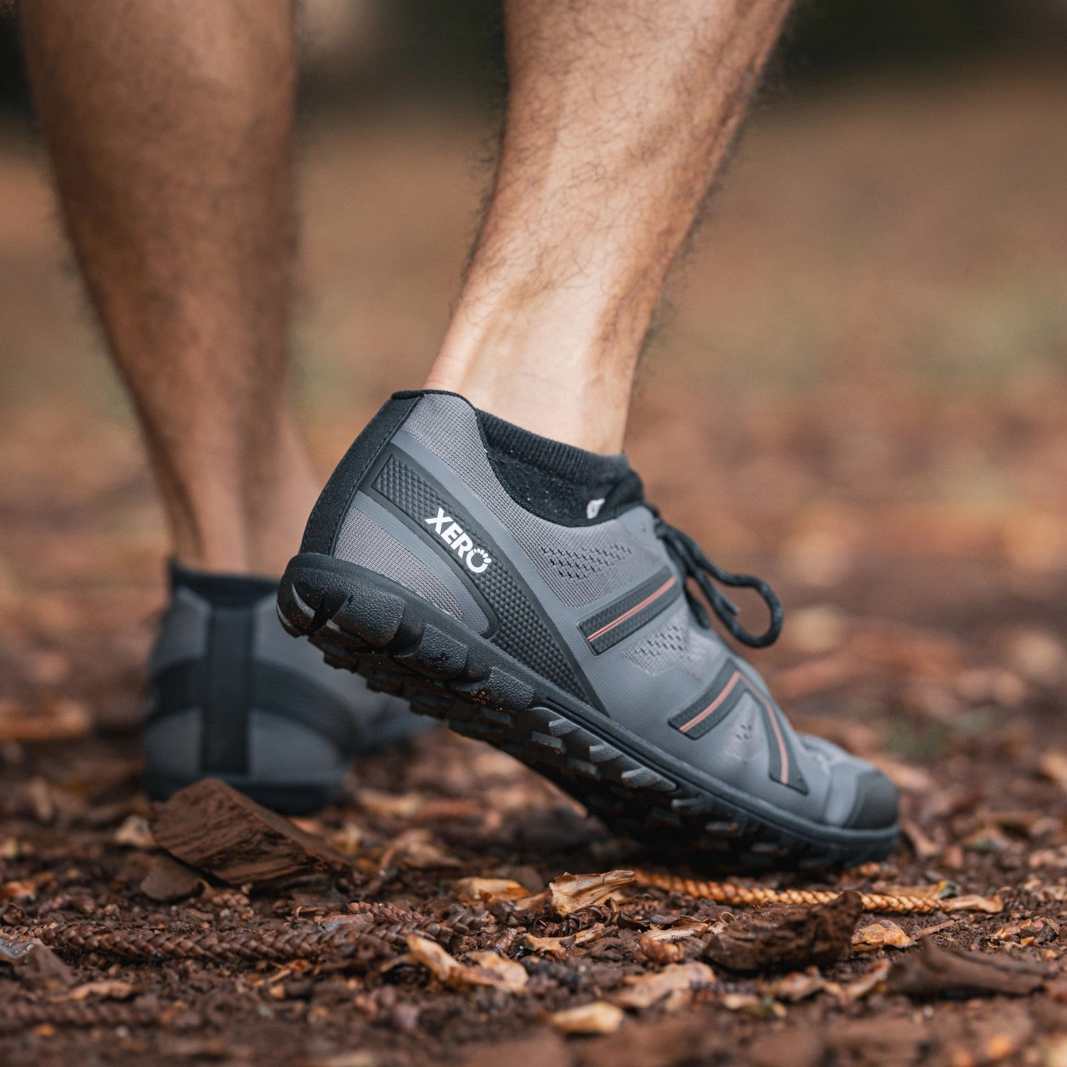 Xero Shoes Mesa Trail II Men - steel gray/orange Wanderschuhe Größe 47