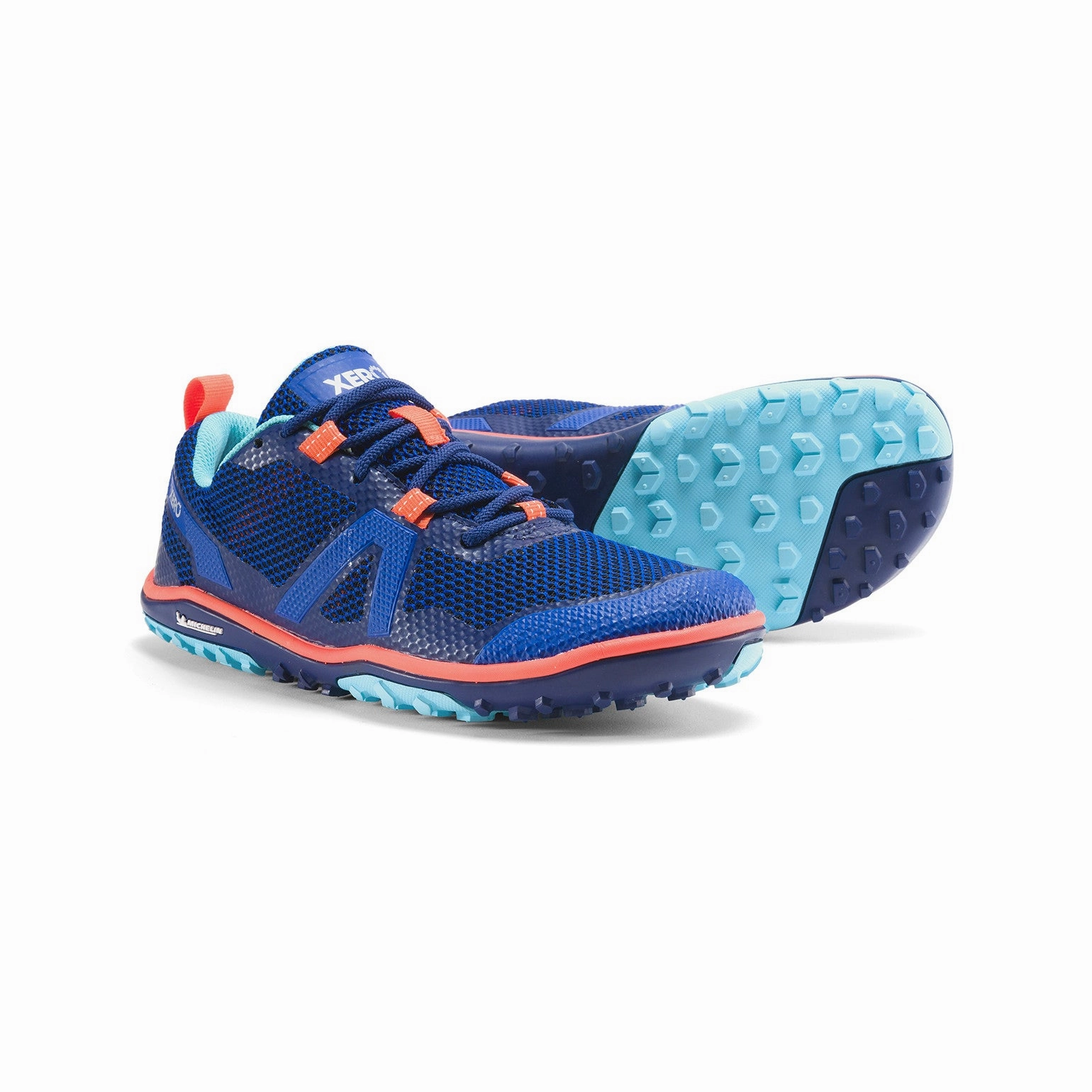 Xero Shoes Scrambler Low Damen - sodalite blue/orange Wanderschuhe übergröße