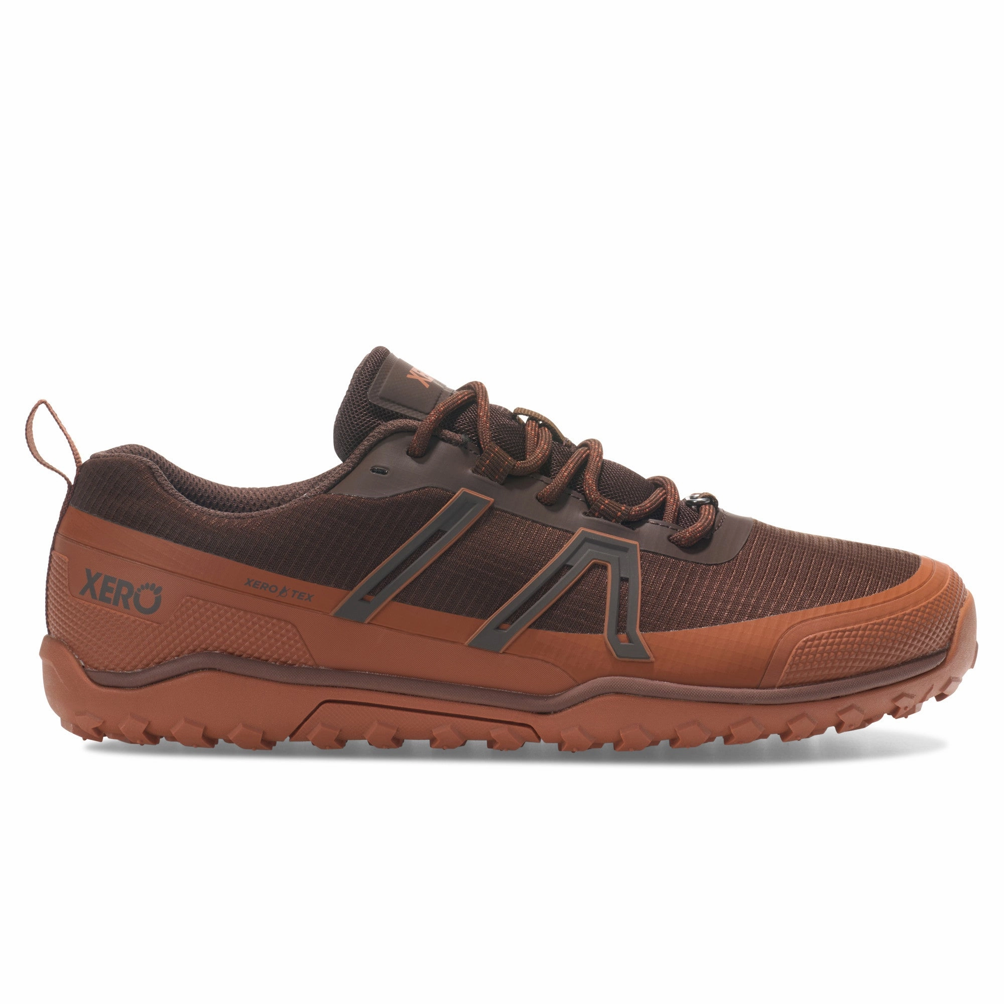 Weiße Wanderschuhe Xero Shoes Scrambler Trail Low Waterproof Men - java brown/mocha bisque