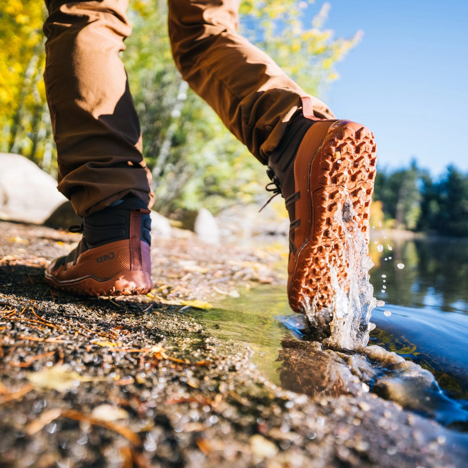Xero Shoes Scrambler Trail Mid Waterproof Men - java brown/mocha bisque Wanderschuhe Gore Tex Sale